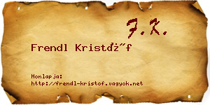 Frendl Kristóf névjegykártya